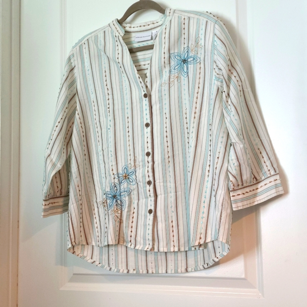 Alfred Dunner 3/4 sleeved blouse sz 18